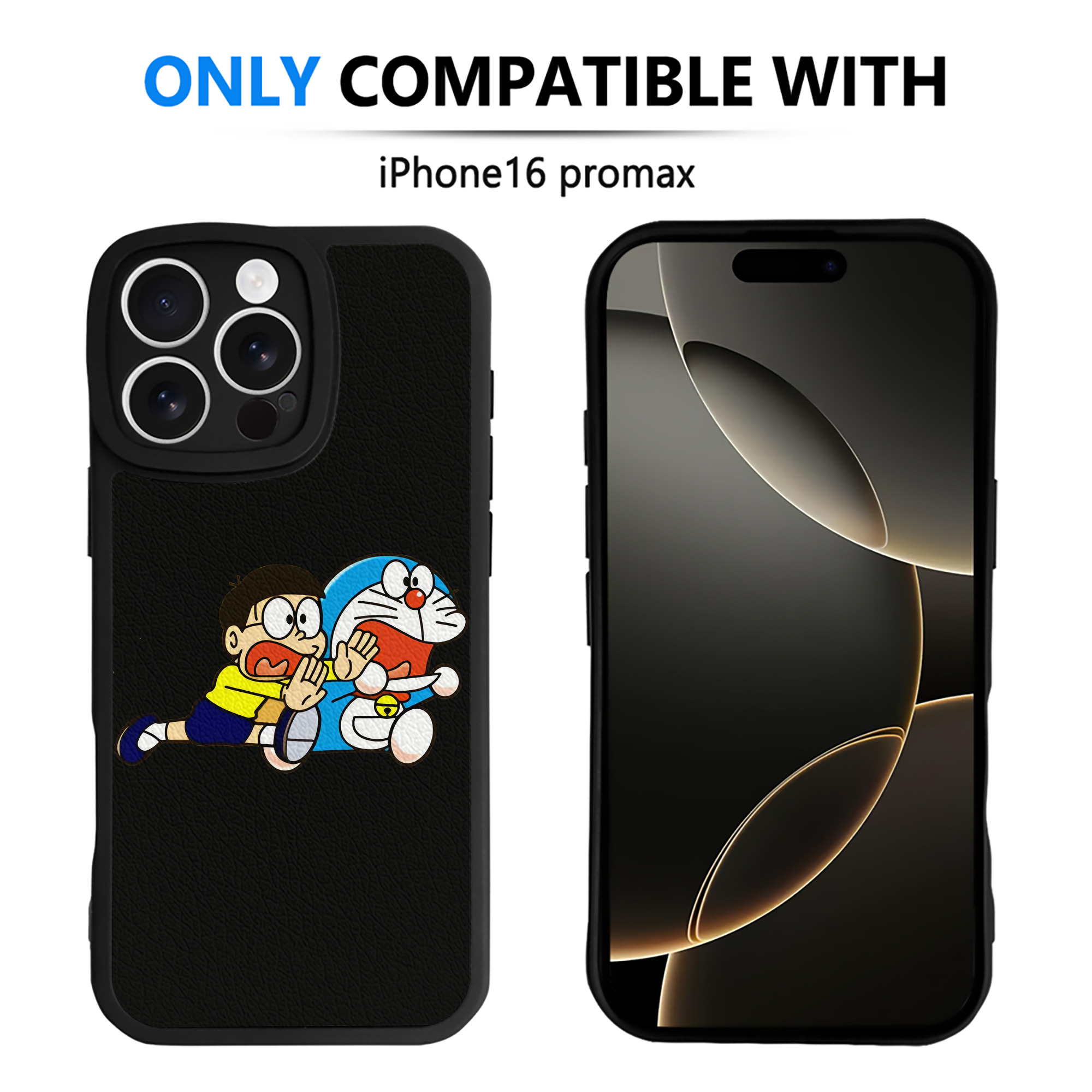 （画像用） ドラえもん Doraemon 【iPhone 16シリーズ対応】シリコンスマホケース（レザー調） 材質：シリコン